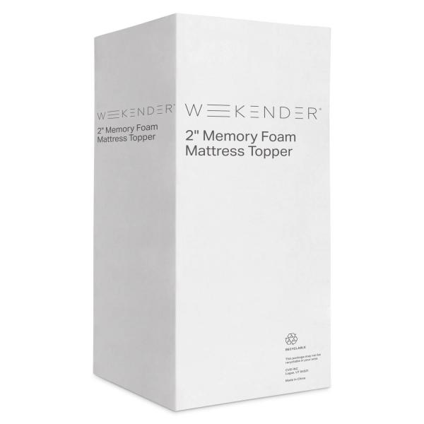 Weekender 2 Inch Memory Foam Mattress Topper